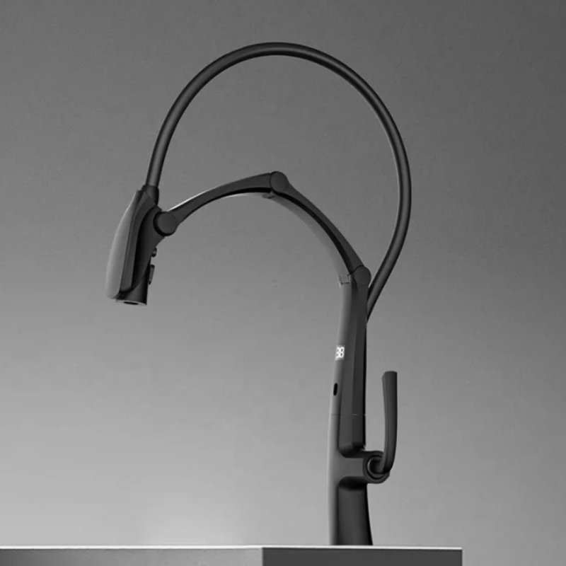 Smart Living&Technology Pull Down Kitchen Faucet, Black