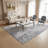 MARFI Collection Silver / Blue Abstract Doormat Rug-1797767449