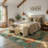 Floral Washable Rugs Non-Slip Soft Rugs for Living Room Bedroom Ultra-Thin Boho Accent Carpet-1399615478