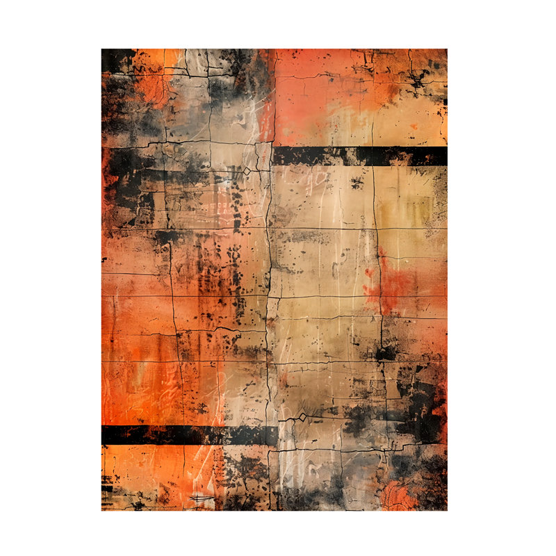 Art abstrait sur toile, Andreas Magnusson, H 14 po x l 19 po