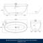 Baignoire de trempage autoportante 65 po-111987427