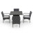Mathiatis 4 - Person Wicker Patio Dining Set with Square Table-1161028308