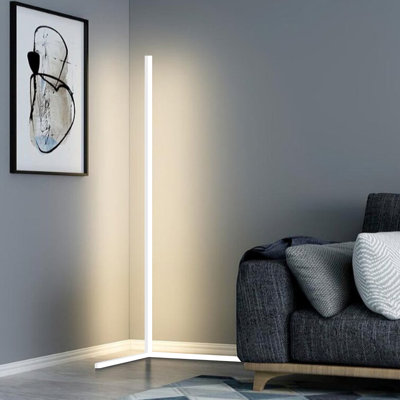 Lampe sur pied de coin Hallur / blanc chaud + intensité variable