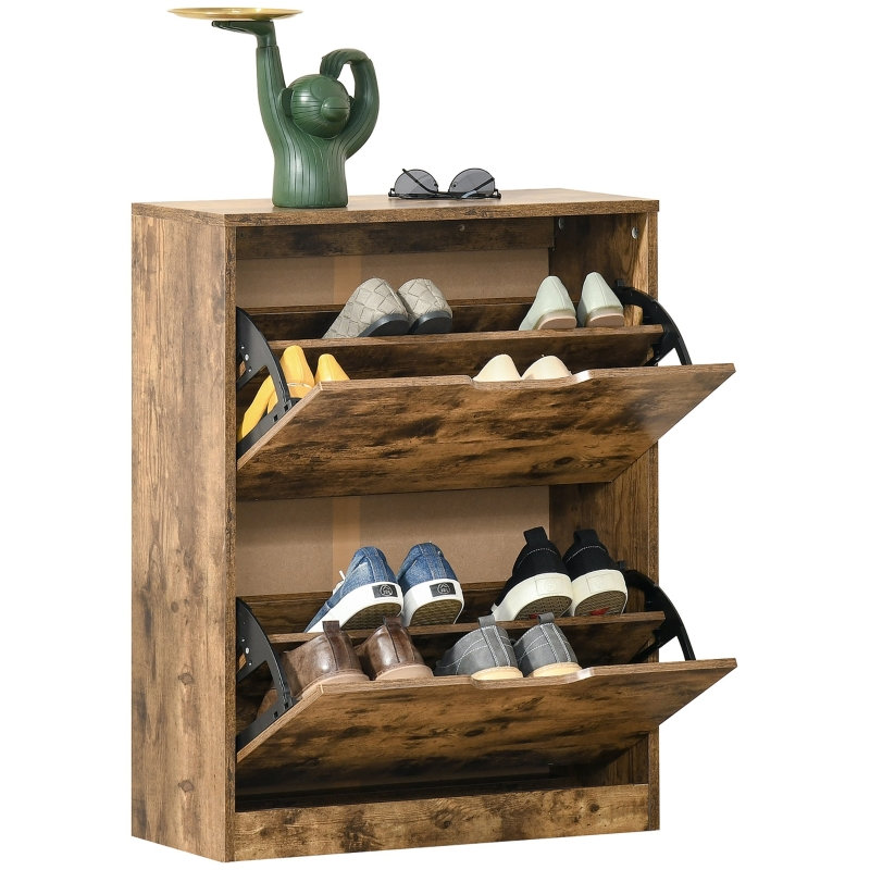 12 Pair Flip Down Shoe Storage