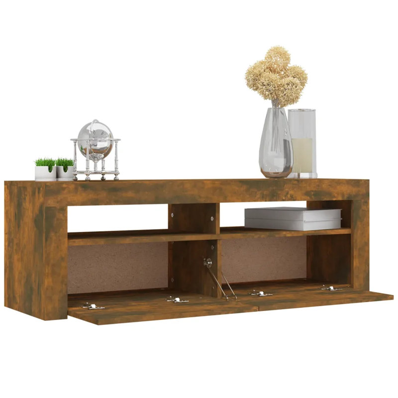 Liza  TV Cabinet with LED Lights 120x35x40 cm, Brown