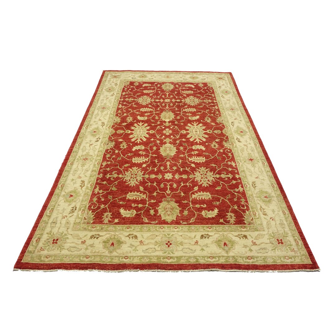 Handgefertigter Kelim-Teppich Gilberts in Rot/Beige