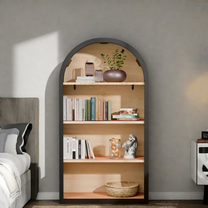 Bibliothèque Landlith de 43 po de hauteur avec 4 tablettes de rangement