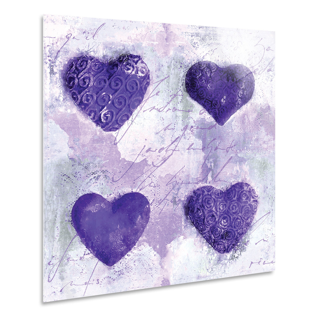 Acrylbild Purple Hearts Master von Andrea Haase