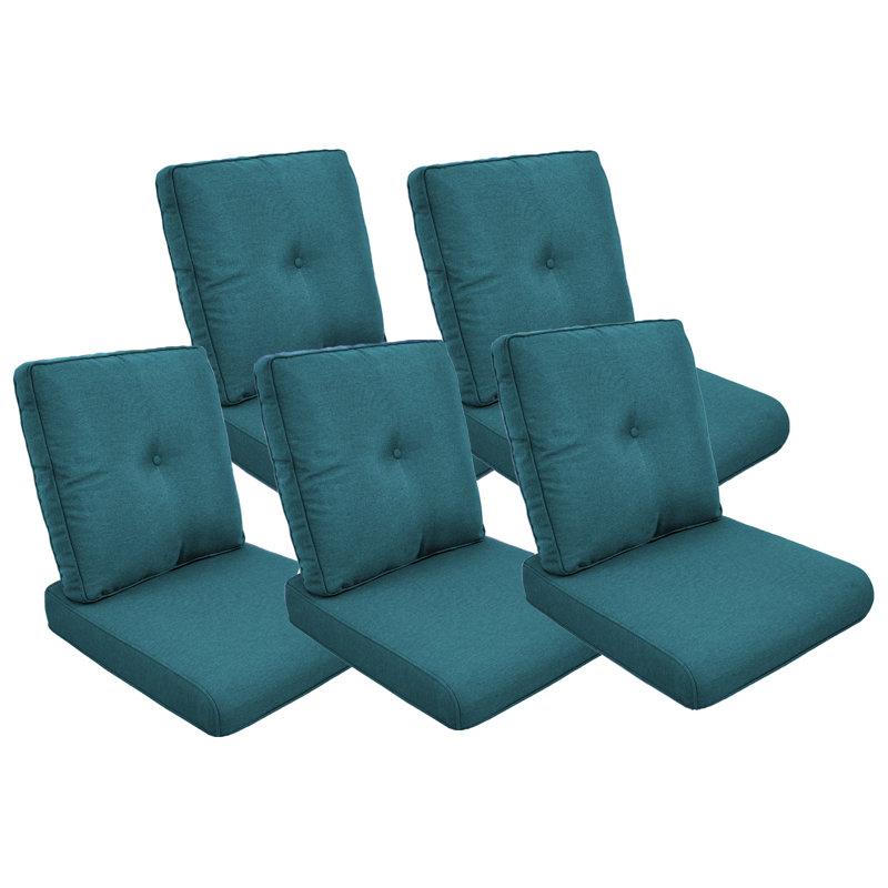 Coussin de siège / dossier d'extérieur Schutt, Bleu paon, Coussin 5 places / dossier