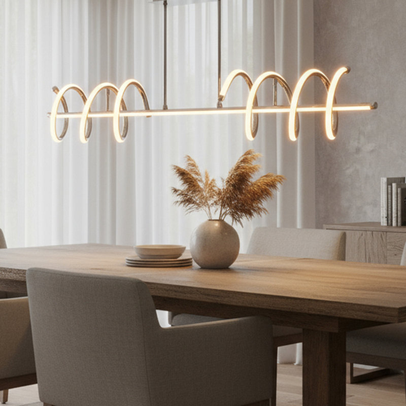 Slidell 3 - Light Chome LED Kitchen Island Pendant