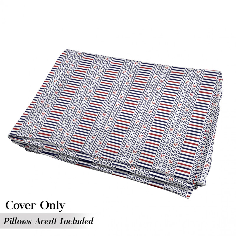 Housse de coussin d'extérieur Nautical Marine with Anchors, H 2 po x l 27 po x P 88 po