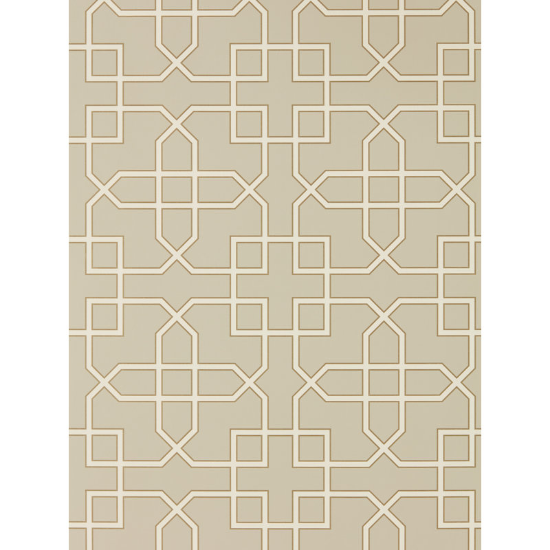 Hampton Trellis 10.05m x 68.6cm Matte Wallpaper Roll, Grey
