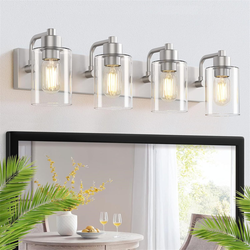 Lumière de meuble-lavabo à intensité variable, 4, Nickel brossé