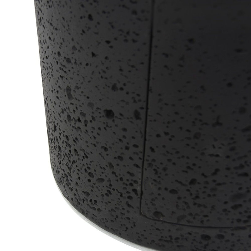 Black Gas Free-standing Fire Pit Table with Lava Rocks