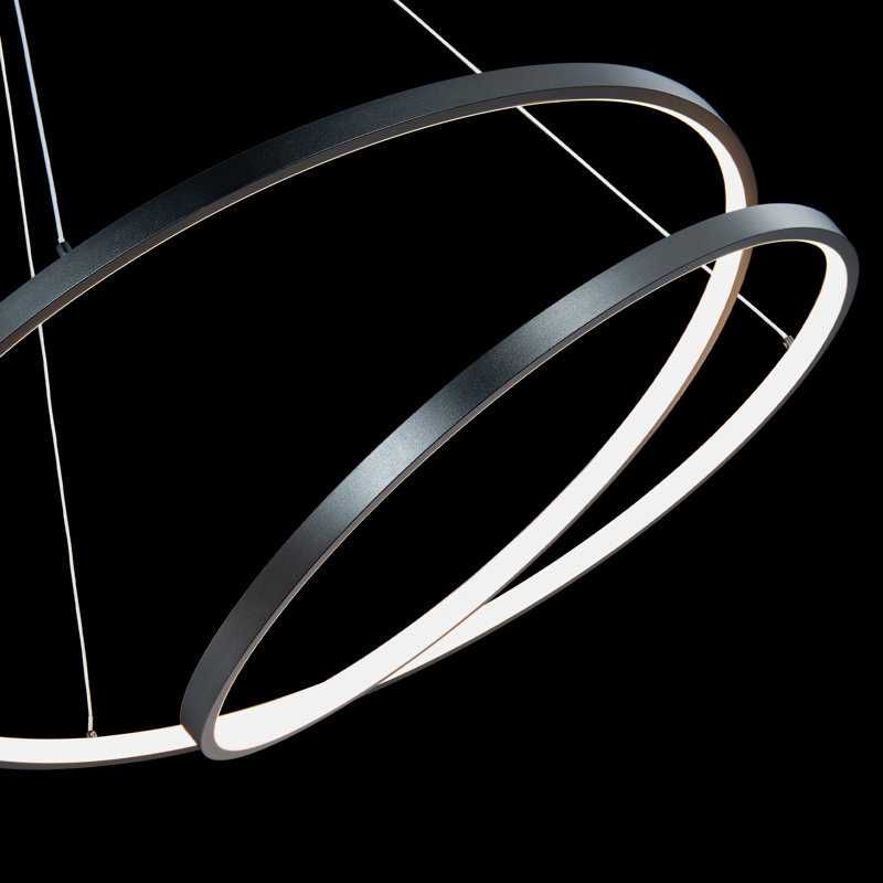 Marques 1 - Light LED Unique/Statement Pendant, Black