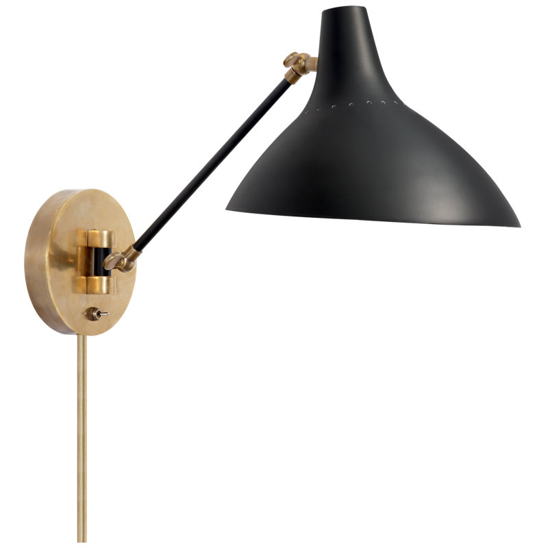 AERIN Charlton Wall Light, Black