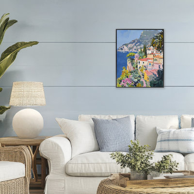 Giclée encadrée de la côte italienne, design par Riley B