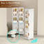 Armoire de rangement en plastique à 4 niveaux avec portes et tablettes