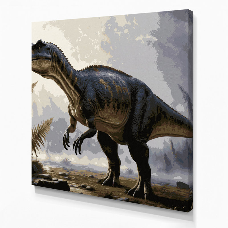 «Dinosaur Argentinosaurus», art mural sur toile noire, H 12 po x l 12 po