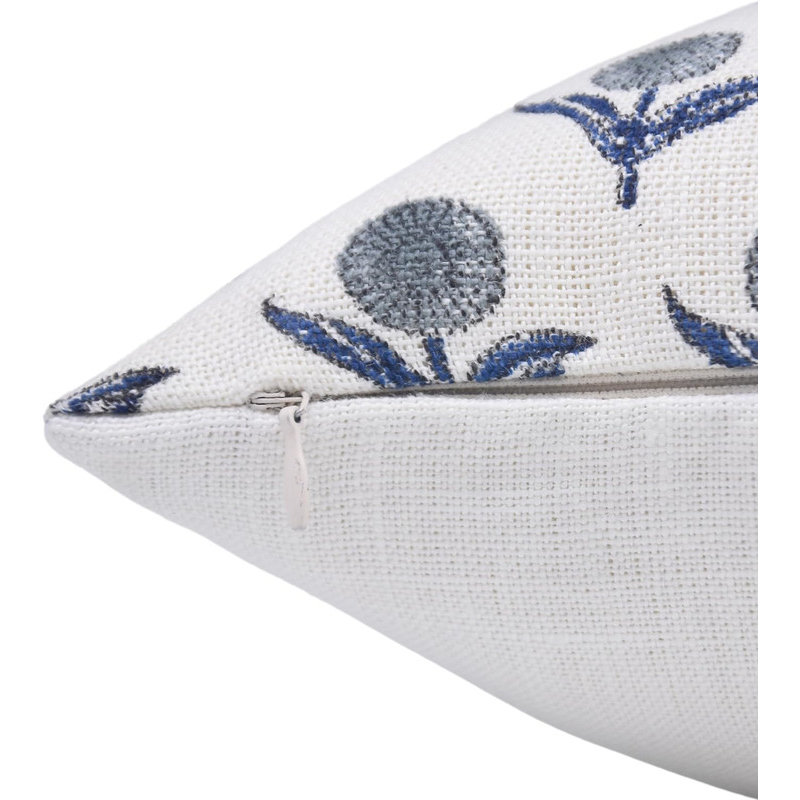 Housse de coussin intérieur / extérieur Floral Linen, 14 po x 20 po