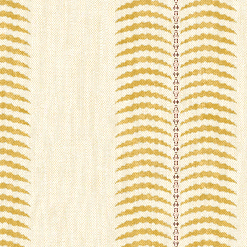 Joules Palm Leaf Stripe Cream/Yellow Wallpaper
