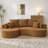 Boneless 106 In. 2 Piece Fabric Cloud Curved Sectional Boucle Sofa,Chaise Lounge-1254663915