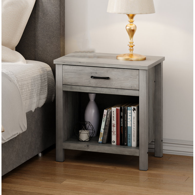 55.9cm W Manufactured Wood Bedside Table