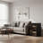Modern Accent Cabinet With Glass Door & Interior Shelf Storage