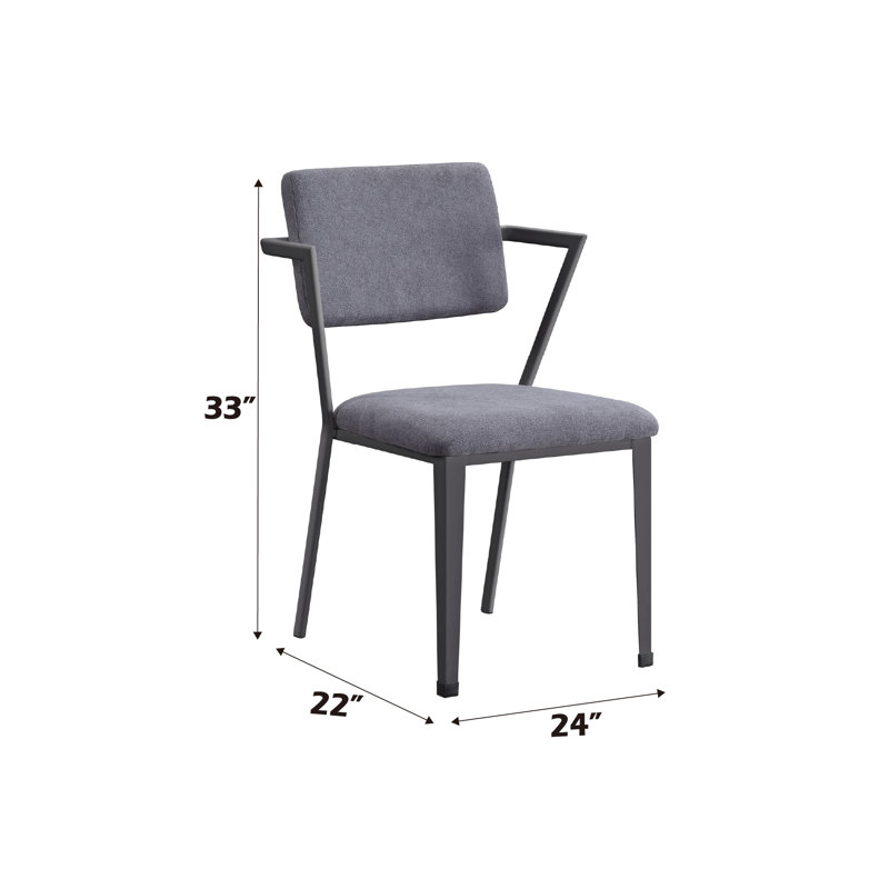 Chaise de bureau en tissu et finition, Black