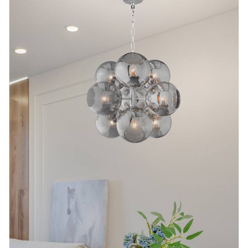 Lustre linéaire moderne Spoutnik à 9 lumières Slaymaker