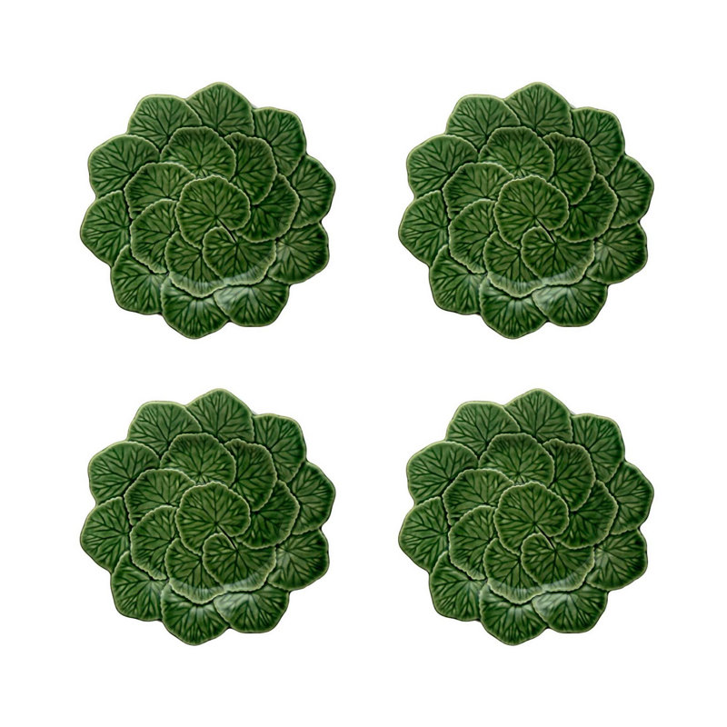 Geranium Earthenware Salad/Dessert Plate, Green