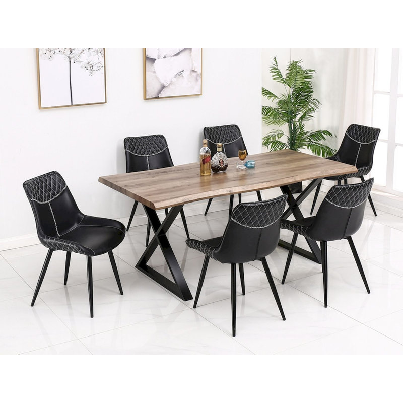 Table de salle à manger Faux Live Edge