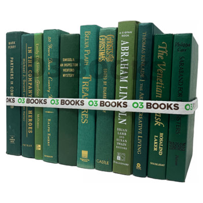 Livres décoratifs verts