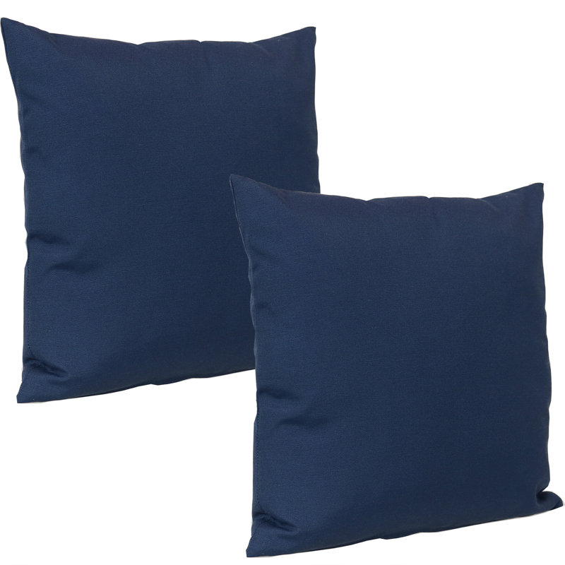 Outdoor Pillow Cover, Navy, 17"H x 17"W