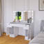 Table de coiffeuse avec miroir éclairé et 3 tiroirs