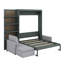 Grand lit escamotable avec canapé et tablettes-763043258
