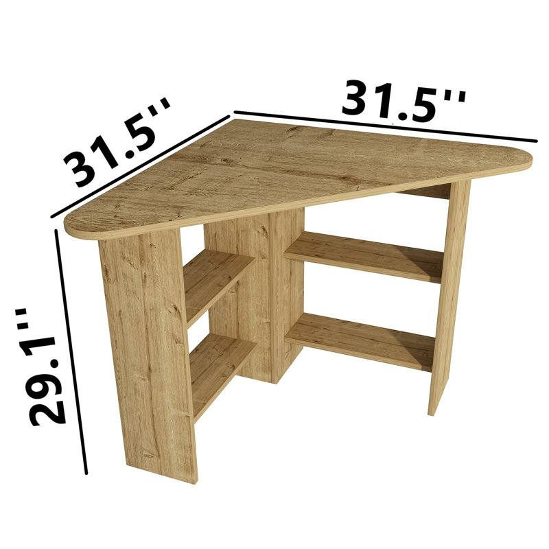 Corner Triangle Study Desk