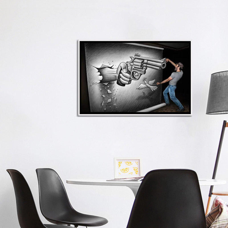 Alchimie par Ben Heine-reproduction d’art, Pas de tapis, Toile blanche encadrée, H 26 po x l 40 po x 1,5 po