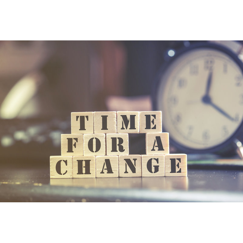 Time For Change - Wrapped Canvas Print, 30cm H x 46cm W x 3.8cm D