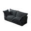 Canapé moderne à 2 places avec housse pour canapé de salon, canapé 2 places, canapé à assise profonde en velours côtelé avec coussin rembourré et housse amovible, canapé confortable pour petit espace, appartement, velours côtelé gris-1456069196-1475085568