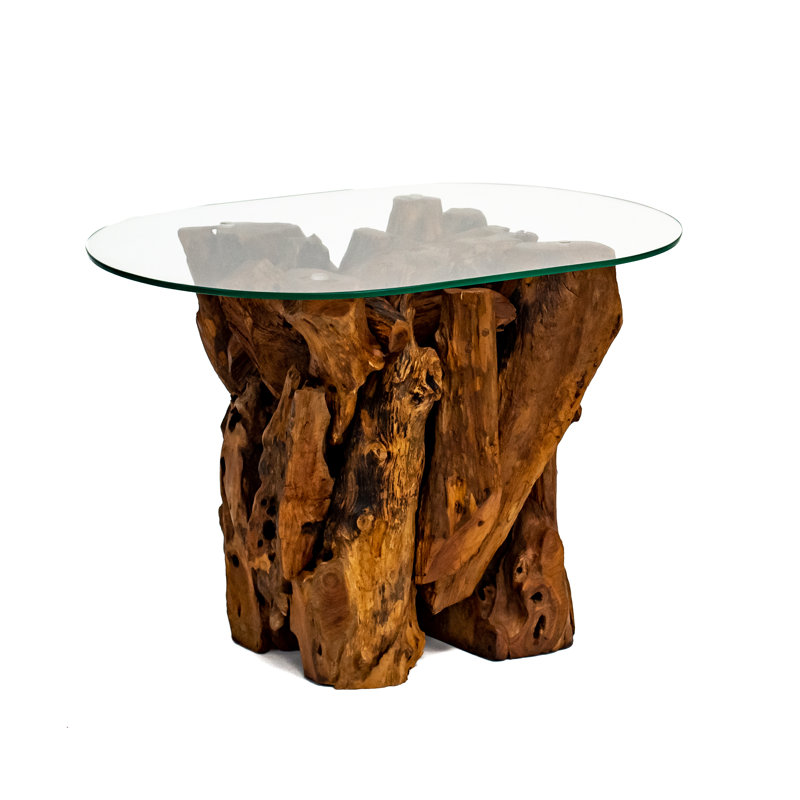 Aggelos Glass Top End Table