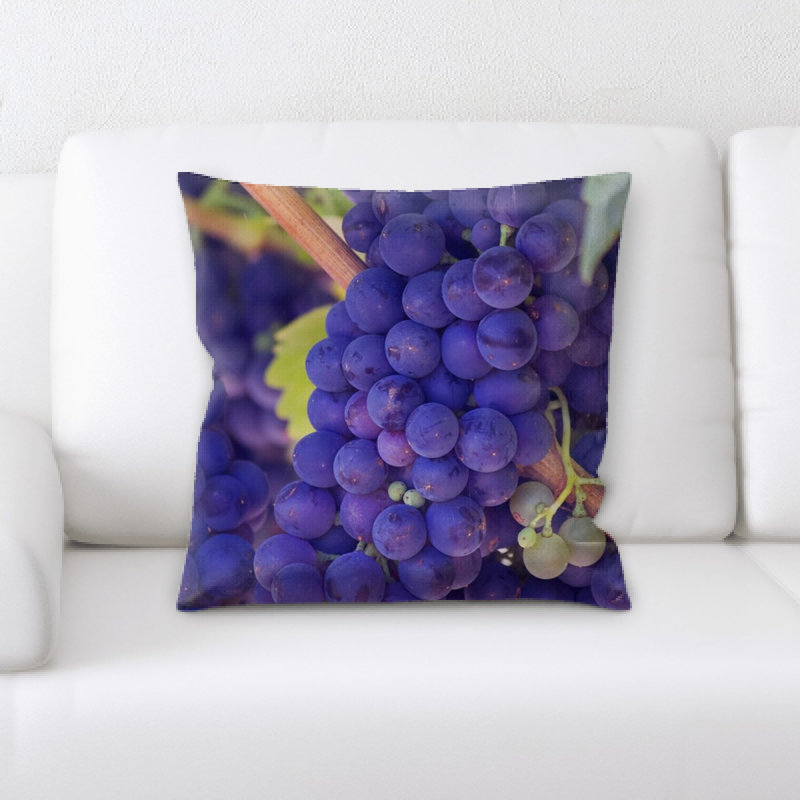 Coussin décoratif raisins