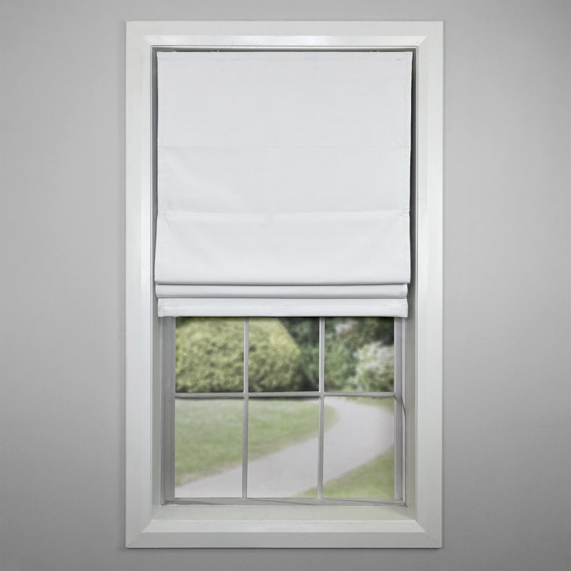 Store romain occultant Smotherman, L 27 po x L 63 po, Blanc