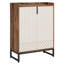 Armoire à chaussures 29,52 po brun et blanc avec portes-412106564