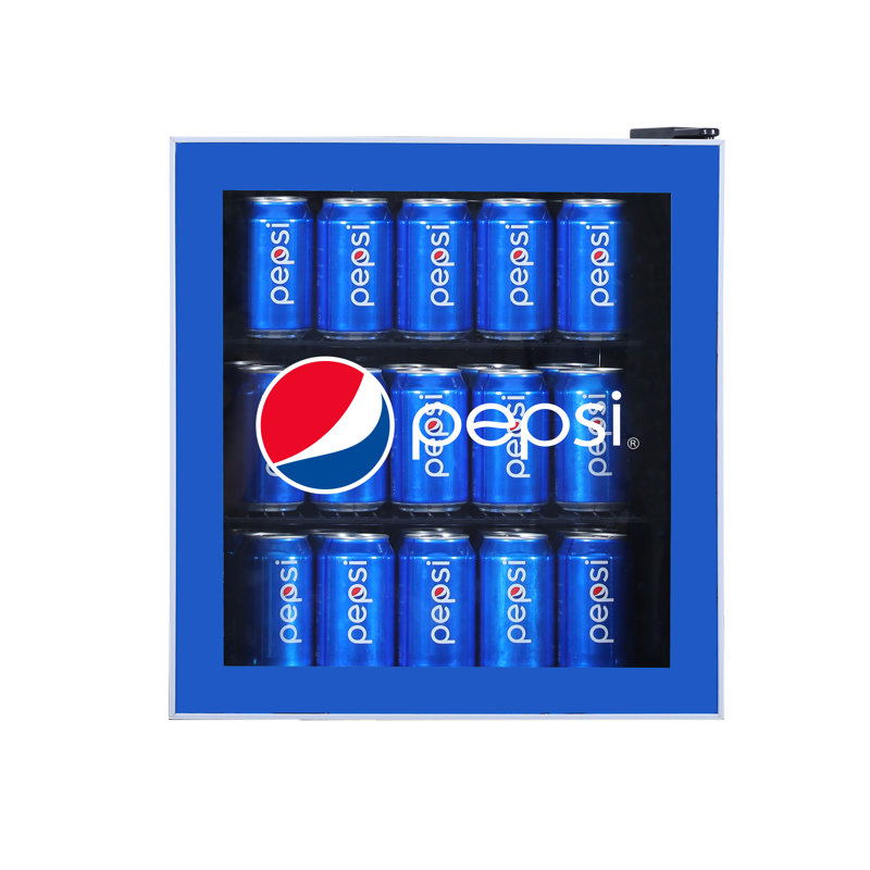Pepsi 1.8 Cu. Ft. Glass Door Compact Refrigerator, 50-Can Capacity, Blue, Pepsi