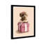 Animaux, cadeau parfait, impression sur papier rose moderne-666010934