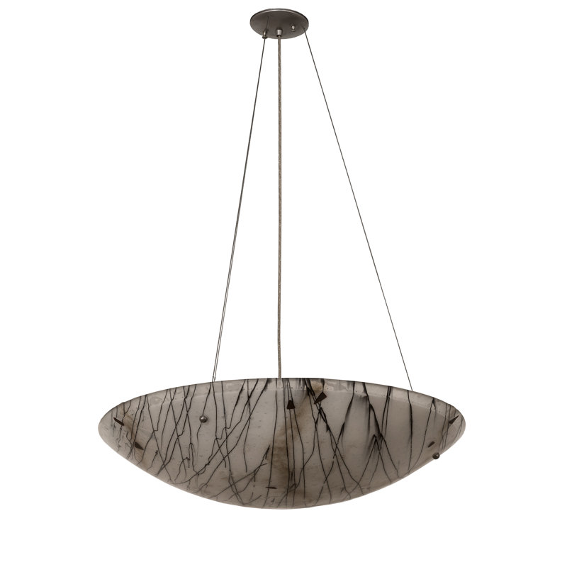 Abstract Fusion 3-Light Indoor/Outdoor Globe Pendant in Brushed Nickel