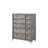 5 Drawer Chest in Gray Book Matched Veneers
