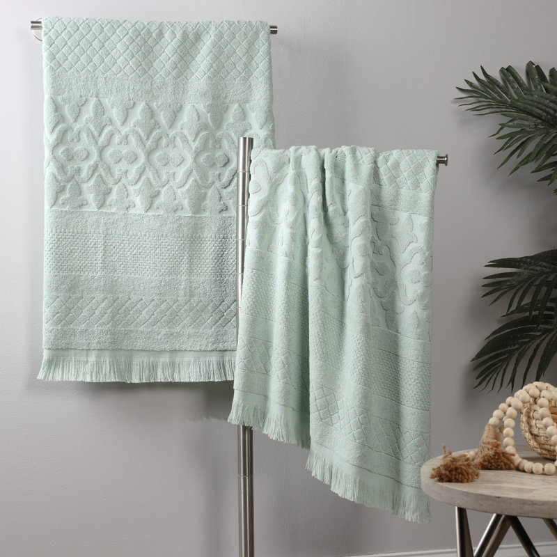 Serviette de bain Rolla, Sauge, Draps de bain - paquet de 2