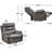 Dual Motor Rocking And 240 Degree Swivel Single Sofa Seat Recliner Chair  Infinite Position ,Head Rest With Power Function-240411253